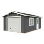 GARAGE PALMAKO ROGER SEKTIONSDÖRR 19M² MÖRKGRÅ/VIT