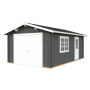 GARAGE PALMAKO ROGER TRÄPORT 19M² MÖRKGRÅ/VIT
