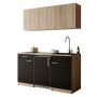 PENTRY RESPEKTA INGRID KB150ESSES SVART/EK 150CM