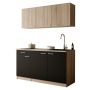 PENTRY RESPEKTA INGRID KB150ESSESOK SVART/EK 150CM