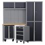 VERKSTADSSKÅP PROBUILDER SKÅP 189,5CM SVART/GRÅ 
