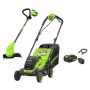GRÄSKLIPPARE+TRIMMER GREENWORKS 1306707 POWERALL 24V 1X4,0AH
