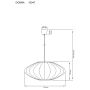 TAKLAMPA ANETA LIGHTING DONNA E27 55CM VIT