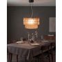 TAKLAMPA ANETA LIGHTING ABELONE E14 AMBER/SVART