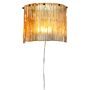 VÄGGLAMPA ANETA LIGHTING ABELONE E27 AMBER/SVART