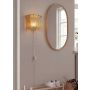 VÄGGLAMPA ANETA LIGHTING ABELONE E27 AMBER/SVART