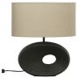 BORDSLAMPA ANETA LIGHTING ELLIPSE E27 SVART/BEIGE