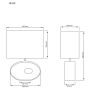 BORDSLAMPA ANETA LIGHTING ELLIPSE E27 SVART/BEIGE