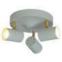 TAKSPOTLIGHT ANETA LIGHTING FRODO RUND 3xGU10 BEIGE/MÄSSING