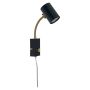 VÄGGLAMPA ANETA LIGHTING FRODO GU10 SVART/MÄSSING
