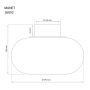 PLAFOND ANETA LIGHTING MANET E27 Ø37 KROM/VIT