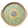SERVERINGSBRICKA AFFARI SUNNY Ø43CM GRÖN/NATUR