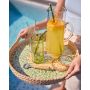 SERVERINGSBRICKA AFFARI SUNNY Ø43CM GRÖN/NATUR