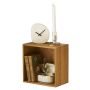 BORDSKLOCKA HOUSE NORDIC LINZ CEMENT VIT 14X15CM