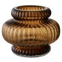 VAS HOUSE NORDIC BLOWN GLAS RÖKT BRUN Ø20X16CM