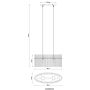 PENDELLAMPA GLOBO GORLEY GULD 60CM