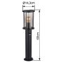POLLARE GLOBO GRACEY SVART 60CM