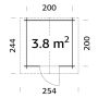 STUGA PALMAKO VIVIAN 3,8M² 