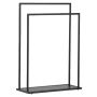 KLÄDSTÄLLNING VENTURE HOME ALVA STÅL 100X70X30CM SVART