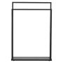 KLÄDSTÄLLNING VENTURE HOME ALVA STÅL 100X70X30CM SVART