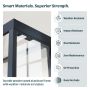 ENTRÉTAK CANOPIA SOPHIA MED SIDOVÄGGAR OPAL GLAS 2,15M GRÅ