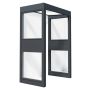 ENTRÉTAK CANOPIA SOPHIA MED SIDOVÄGGAR OPAL GLAS 1,6M GRÅ