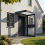 ENTRÉTAK CANOPIA SOPHIA MED SIDOVÄGG OPAL GLAS 1,6M GRÅ