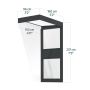 ENTRÉTAK CANOPIA SOPHIA MED SIDOVÄGG OPAL GLAS 1,6M GRÅ