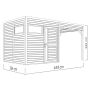 ATTEFALLSHUS BERTILO CUBUS 2 LOUNGE OBEHANDLAD 10,5M²