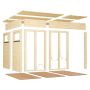 ATTEFALLSHUS BERTILO CUBUS 3 OFFICE OBEHANDLAD 7,7M²