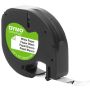 MÄRKBAND DYMO LETRATAG PLASTTEJP 12MMX4M VIT/SVART