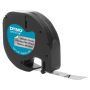 MÄRKBAND DYMO LETRATAG PLASTTEJP 12MMX4M SILVER/SVART