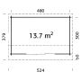 STUGA PALMAKO INES SLIDE 13,7M²