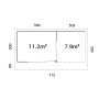 STUGA PALMAKO ANDREA SLIDE 11,2M+7,9M²