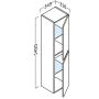 HÖGSKÅP TENFORS VIKEN VIT MATT 35X140CM 
