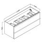 TVÄTTSTÄLLSSKÅP TENFORS HARMONI VIT BLANK 120CM