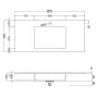 TVÄTTSTÄLL TENFORS FLOW SOLID SURFACE 80CM