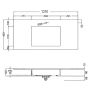 TVÄTTSTÄLL TENFORS FLOW SOLID SURFACE 100CM