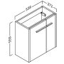 KOMMODPAKET TENFORS KOMPAKT VIT 55CM 