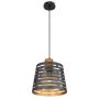 PENDELLAMPA GLOBO ABLONA Ø25CM SVART