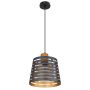 PENDELLAMPA GLOBO ABLONA Ø25CM SVART