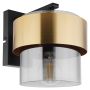VÄGGLAMPA GLOBO MILLEY E27 SVART/MÄSSING