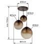 PENDELLAMPA GLOBO VARUS BRUN