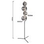 GOLVLAMPA GLOBO PORRY SVART