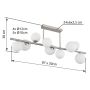 TAKLAMPA GLOBO RIHA 870X370 NICKEL MATT