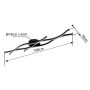 TAKLAMPA GLOBO GERONIMO LED 108CM SVART