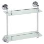 HYLLA BEMETA RETRO GLAS RÄCKE DUBBEL 40CM KROM 