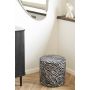 SITTPUFF HOUSE NORDIC KIMBERLEY BLACK/WHITE Ø40CM