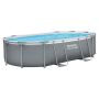 POOL BESTWAY STEEL PROMAX OVAL 488X305X107CM GRÅ