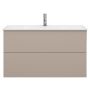 TVÄTTSTÄLLSSKÅP SVEDBERGS STILLA 2 LÅDOR PLAN GRÅBEIGE 100X45CM